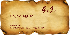 Gajer Gyula névjegykártya