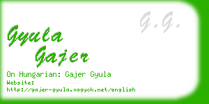 gyula gajer business card